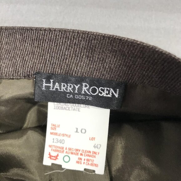 Harry Rosen Skirt Suit Womens 10 Brown Plaid Wool Cashmere Blazer Jacket Set - Picture 12 of 16